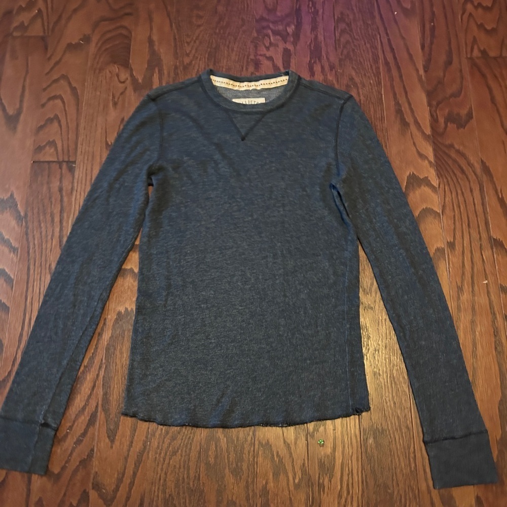 Hollister Blue Long Sleeve thermal Top